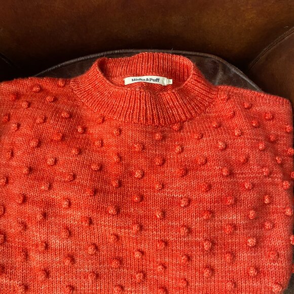 Misha & Puff Adult Popcorn Sweater Red Flame Wool (Size 1) - Picture 5 of 9